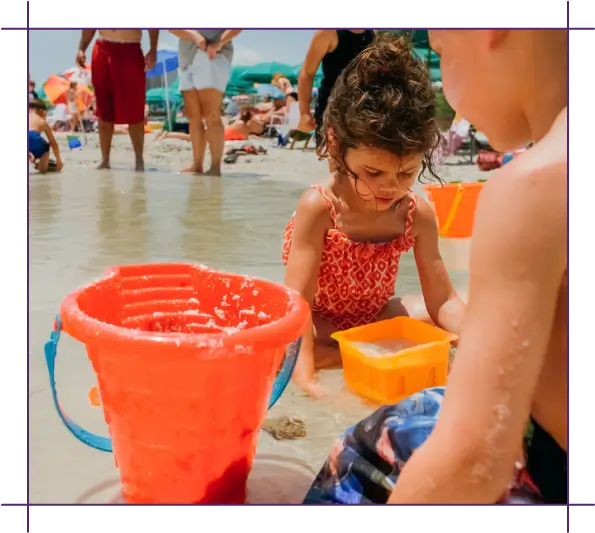 Kids playing in water
